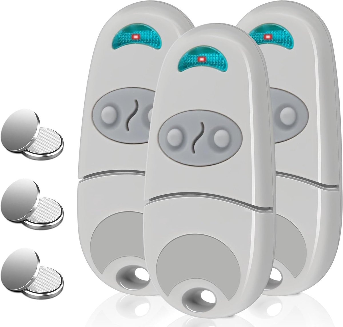 2 stuks garagedeur afstandsbediening 433,92 MHz, handzender voor garagedeuropener, 4 kanalen, compatibel met meerdere modellen