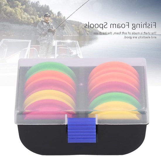 10 Stuks Schuim Spools voor Vissen - Kleurige Winding Bordjes en Draad Spoelen - Ideaal voor Visaccessoires en Hobbyprojecten van Merkloos — afbeelding 4