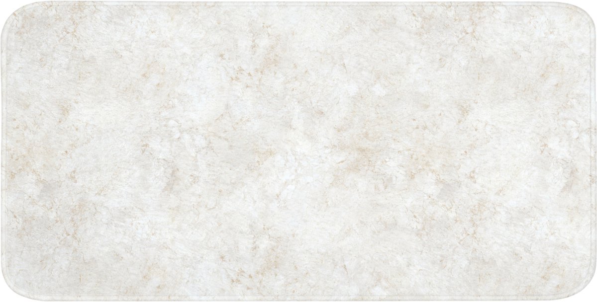 WC mat 120x60 cm - Antislip - Beige - Marmer - Aders - Toiletmat - Vloermat - Douchemat -