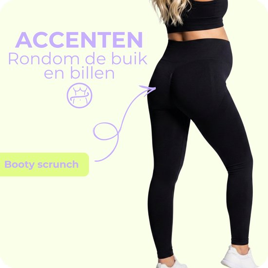Lussey Zwangerschapslegging - Maat S - Zwangerschaps Sportlegging - Zwangerschapsbroek - Moeder Legging - Zwangerschapskleding - Positiekleding van Lussey — afbeelding 3