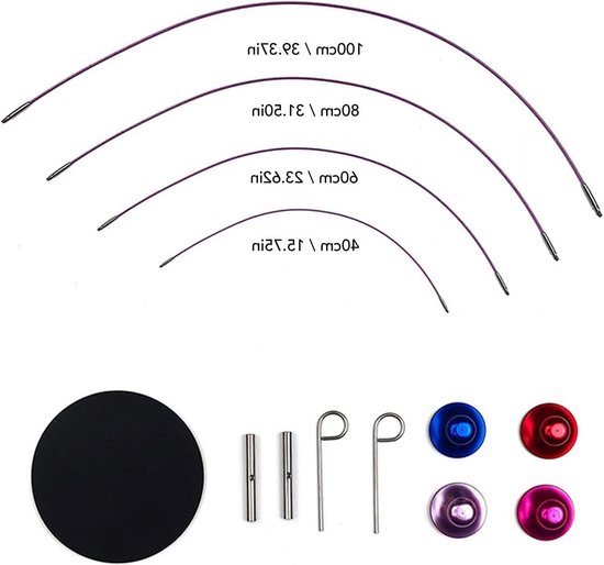 Set van Tunisische Haaknaalden, Aluminium Interchangeable Haaknaalden met Kabel en Opbergzak, Ideaal voor Haken, Breien en Creatieve Projecten van 3-10mm van Merkloos — afbeelding 2