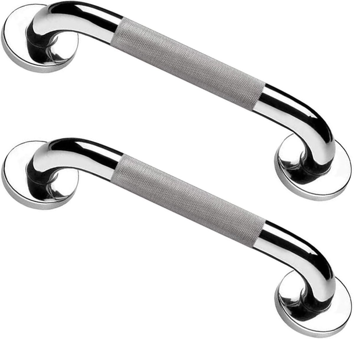 Veiligheidshandgreep voor de douche met handdoekrek, antislip toiletsteun, 30.5 cm, set van 2, ideaal voor ouderen en gehandicapten