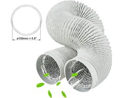 Afvoerslang Airco Ø150mm 6 Meter – Flexibele Ventilatie Slang – Voor Mobiele Airco, Afzuiging & Luchtafvoer
