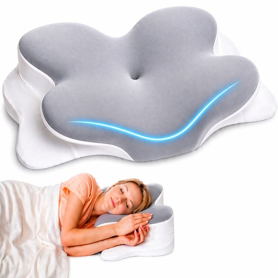 Ergonomisch Hoofdkussen - Hoofdkussen Nekklachten - Vlinderkussen - Voor Rug-, Buik- en Zijslapers - Memory Foam - Traagschuim Kussen - Slaapkussen - Kussen - Ergonomisch Kussen - Orthopedische Kussens - Zacht