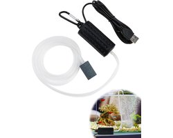 Luchtpompen - Zuurstofpomp aquarium - Mini-zuurstofpomp - Aquarium Pomp - 1W - 1.5l/min - Luchtpomp - Luchtpompen - Waterpomp - Waterpompen - Aquarium filter pomp - Stil en energiezuinig - zwart