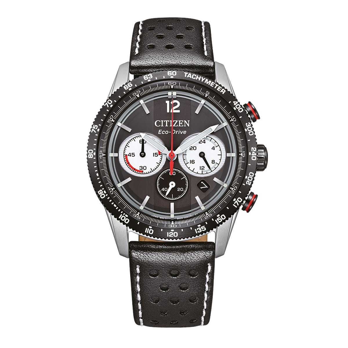 Citizen CA4717-06E Horloge - Leer - Zwart - Ø 40 mm
