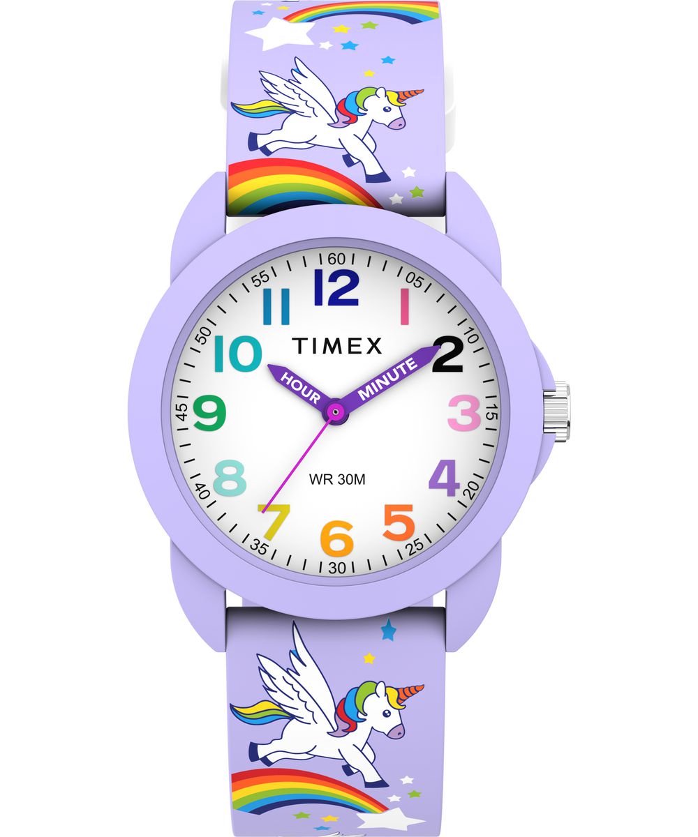 Timex Kids Time Teacher TW2Y59600 Horloge - Siliconen - Paars - Ø 30 mm