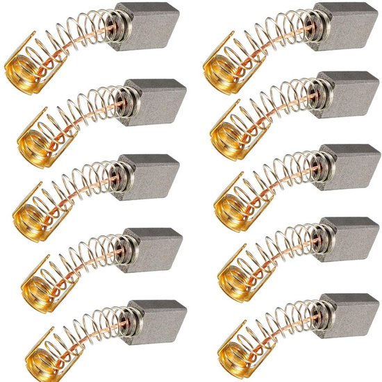 Koolborstels - 10 stuks - Universele Koolborstels - Koolborstelset - Power Tool Carbon Borstels Vervanging - Voor power tool - Reserveonderdelen Voor Elektromotor - #51