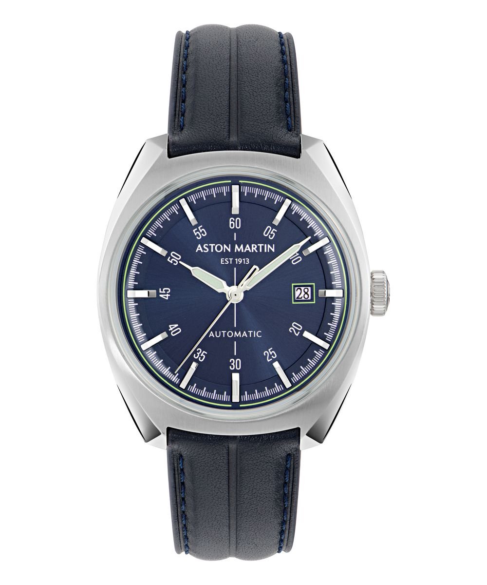 Aston Martin Timeless TS2 MTTS2S604 Horloge - Leer - Blauw - Ø 41 mm