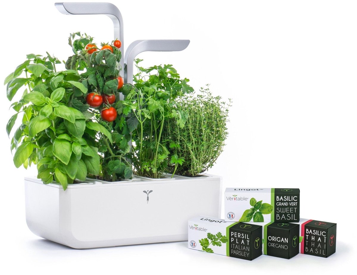 Véritable® GARDEN SMART - met ADAPT’LIGHT LED technologie - Keuken binnenmoestuin inclusief 4 Lingots® kruiden navulling - ARCTIC WHITE