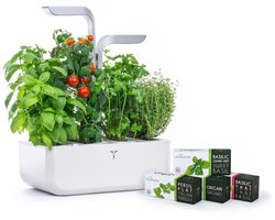 Véritable® GARDEN CLASSIC - Kweektafel - Slimme Kruidenpot Met Bewateringssysteem en Adapt LED Licht - Plantenbak - Kruidenbak - Inclusief 4 Lingots® kruiden navulling - Wit