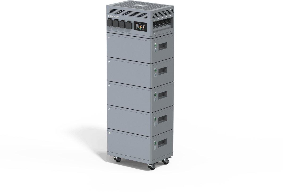 HEKO Solar Saga Thuisbatterij 13,8 kWh - Plug-in Batterij voor Zonnepanelen - Thuisaccu - Energieopslag - Noodstroom - Off-Grid - Plug & Play