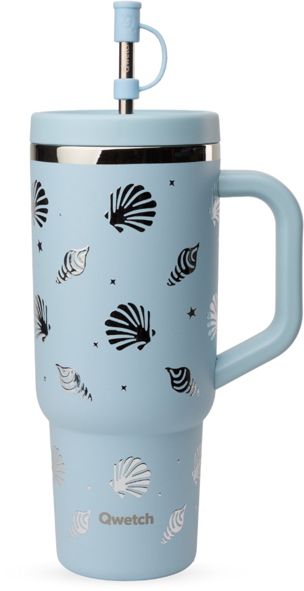 Qwetch - Isothermische Travel Cup - Evasion Pastel Blauw- 900ml