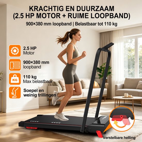MettleMatic Opklapbaar Loopband Walking Pad Elektrische Loopband voor ...