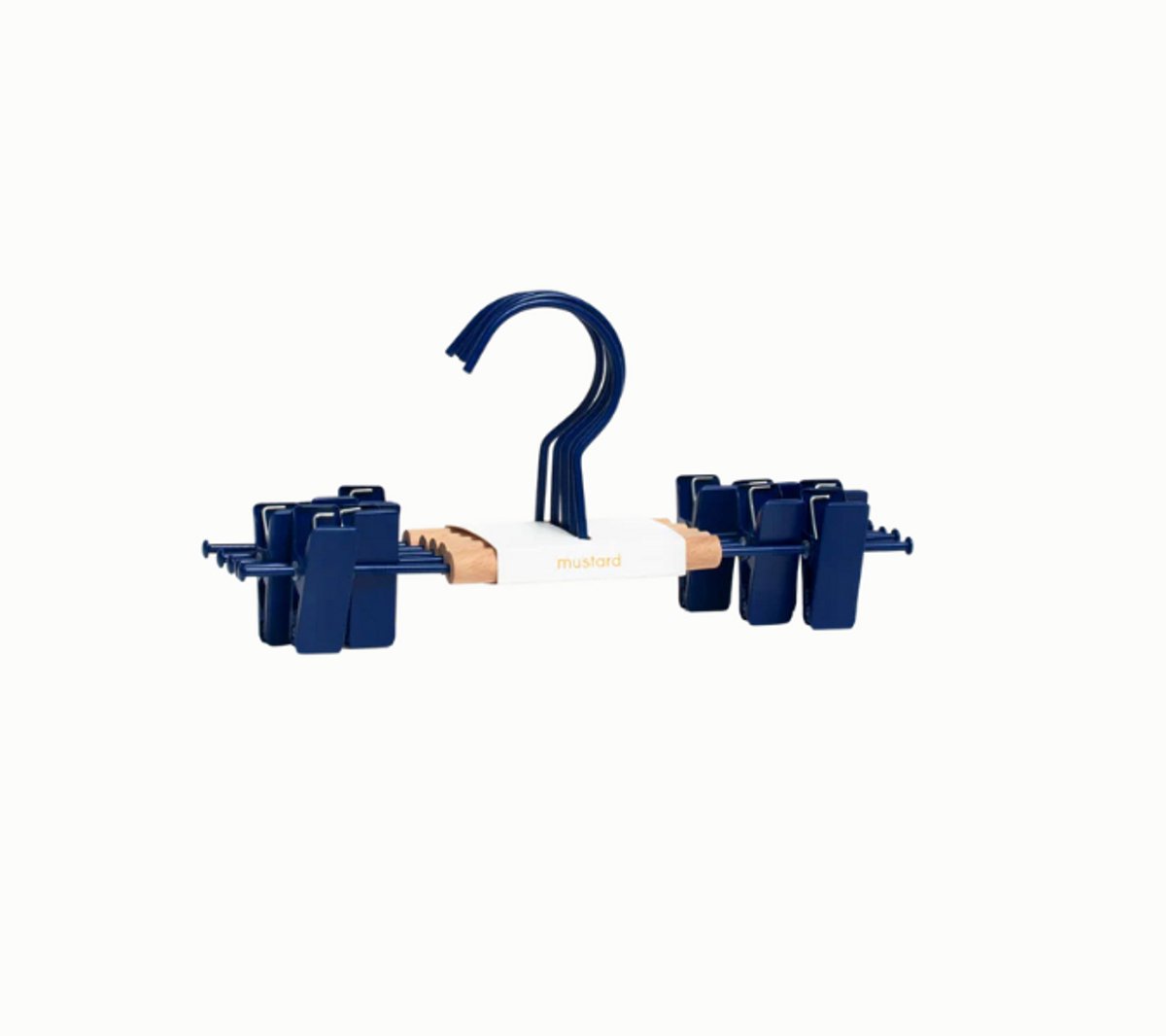 Mustard - Kids clip hangers - Kapstokken voor kinderen - Set van 5 - Navy
