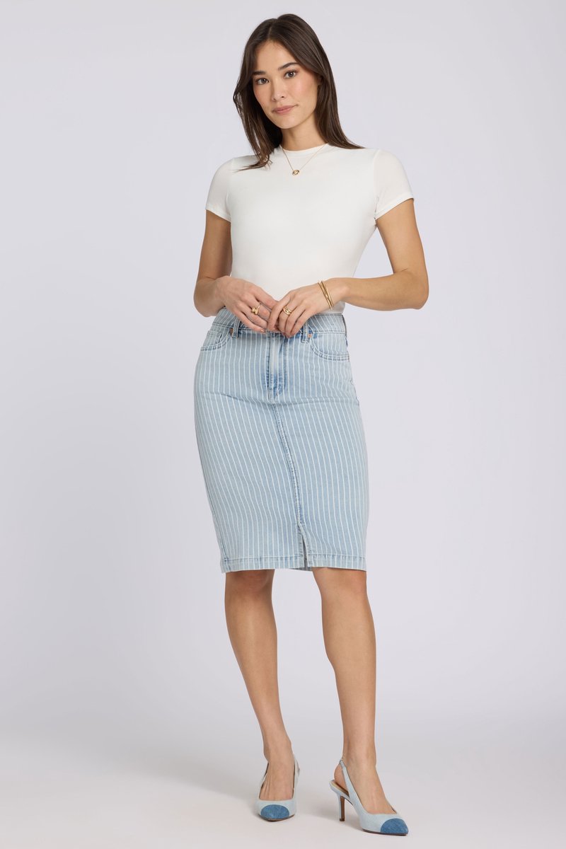 High Rise Denim Skirt