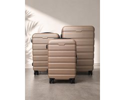 Dailysalesnl 3-Delige harde kofferset ABS - Champagne Goud