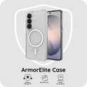 ArmorElite hoesje, transparant, met MagSafe ring, militaire kwaliteit en valbescherming.