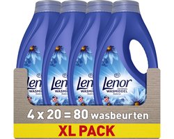 Lenor Vloeibaar Wasmiddel - Zeebries - 4 x 20 Wasbeurten
