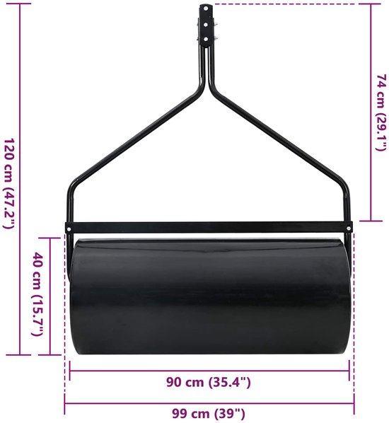 vidaXL - Tuinrol - 120 - x - 99 - cm - 110 - L - IJzer van VidaXL — afbeelding 2