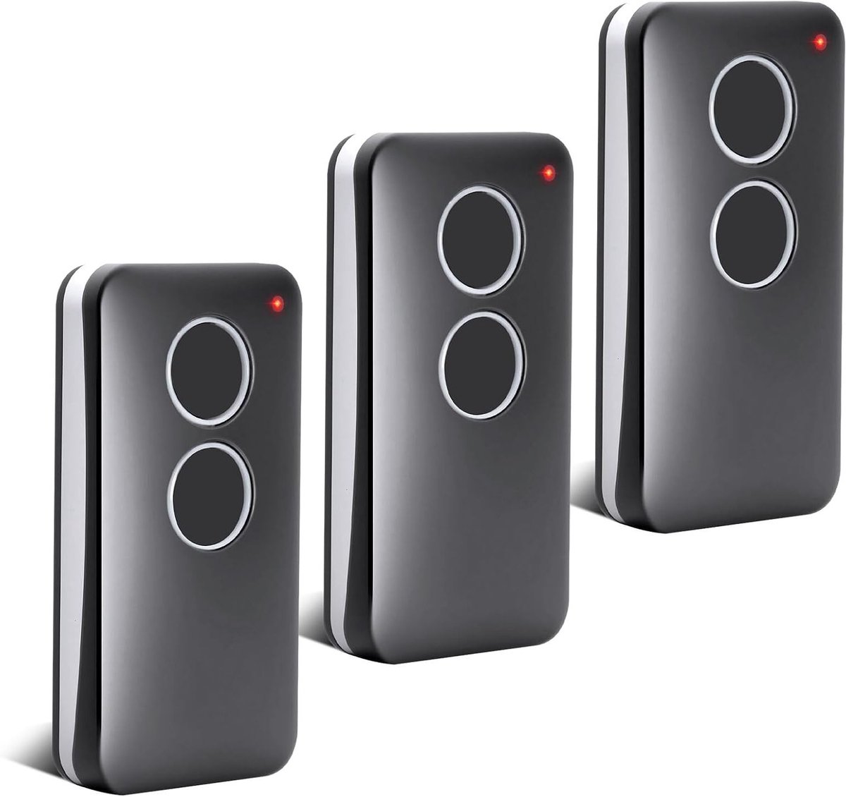 Garage Deur Afstandsbediening 433.92 MHz - 2 Kanalen, Rolling Code, Geschikt voor Diverse Modellen, Set van 3