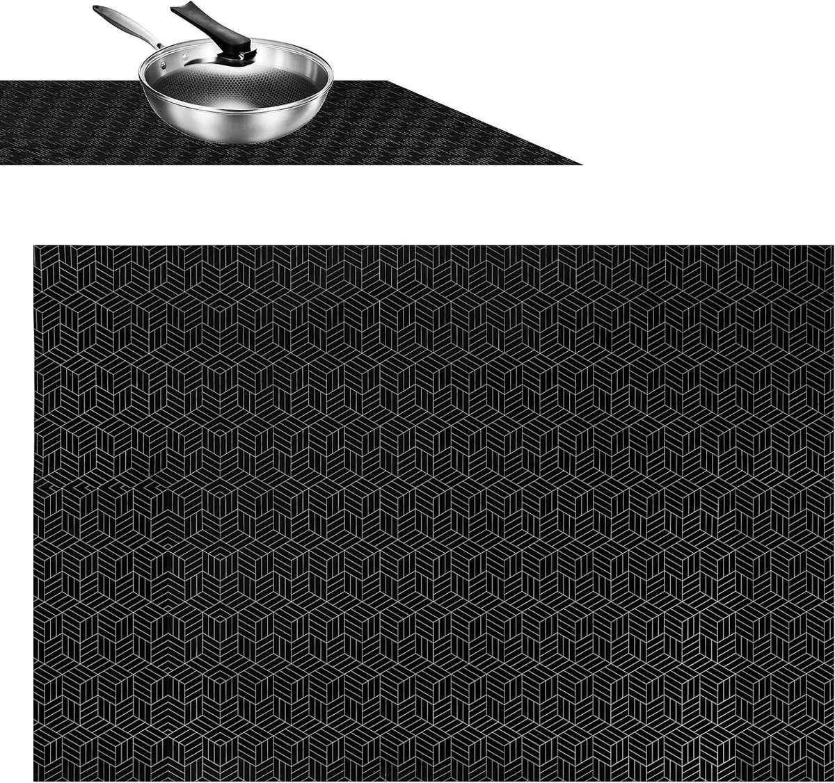 Grote Siliconen Beschermmat voor Inductiekookplaat 52 x 78 cm Hittebestendig Antislip en Duurzaam