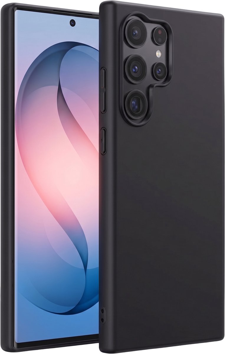 Podec Hoesje Geschikt voor Samsung Galaxy S26 Ultra- Zwart Telefoonhoesje - Anti-Shock Case Cover met 2x Screenprotector