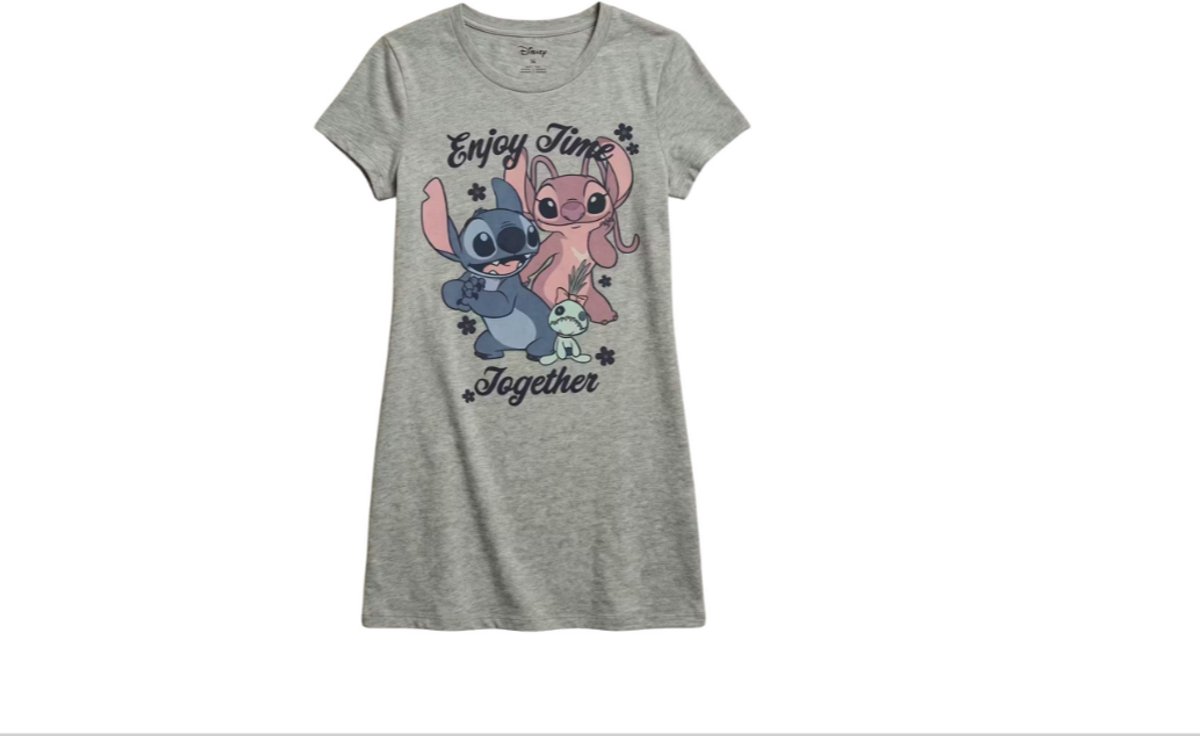 Disney Classics dames nachthemd Lilo & Stitch Grijs