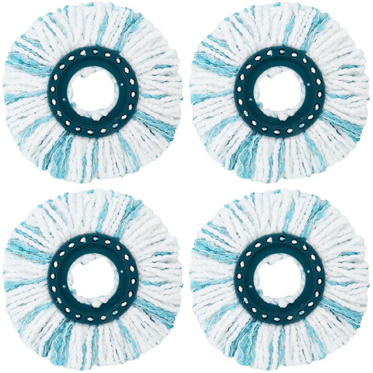 4 stuks Vervangingsset voor Microvezel Twist Disc Mop met Goede Absorptiecapaciteit