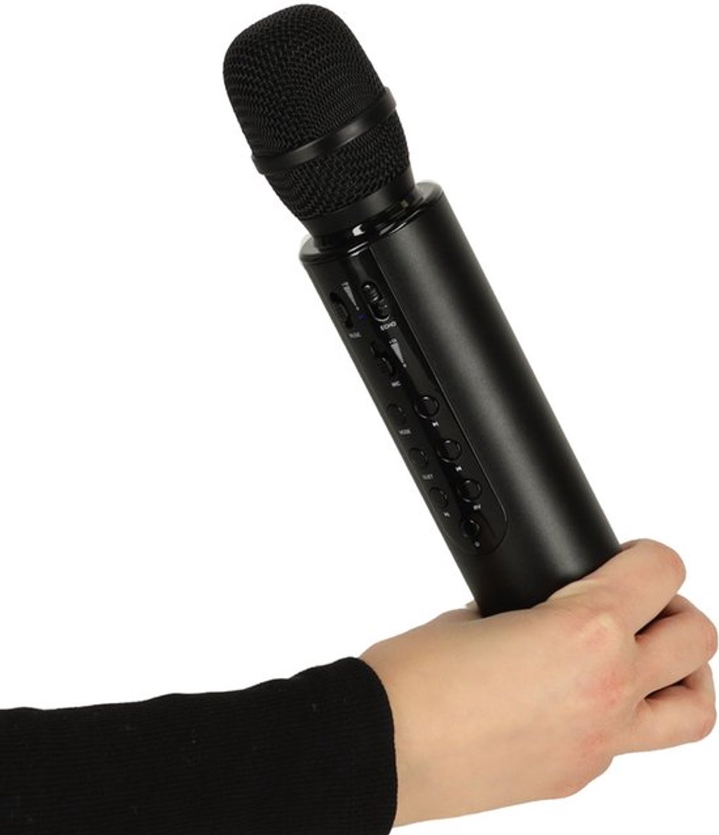 Karaoke Microfoon - Draadloos - Bluetooth Verbinding - zwart - Voor de gezelligste feestjes