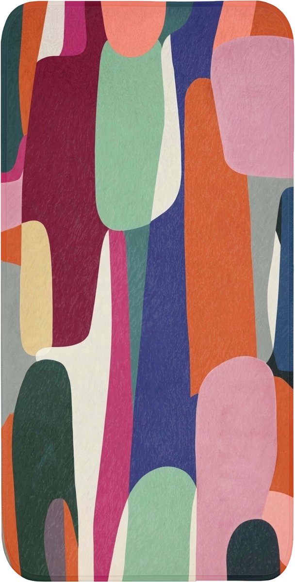 WC mat 60x120 cm - Antislip - Vormen - Ritmisch - Kleuren - Abstract - Toiletmat - Vloerma