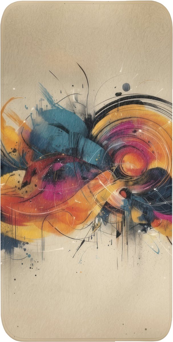 Badmat 60x120 cm - Antislip - Explosie - Kleurrijk - Vormen - Abstract - Badmatten voor badkamer - Badkamermat - Douchemat - Badkamer mat