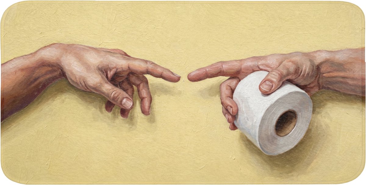Badmat 120x60 cm - Antislip - Klassiek - Kunst - Humor - Badmatten voor badkamer - Badkamermat - Douchemat - Badkamer mat