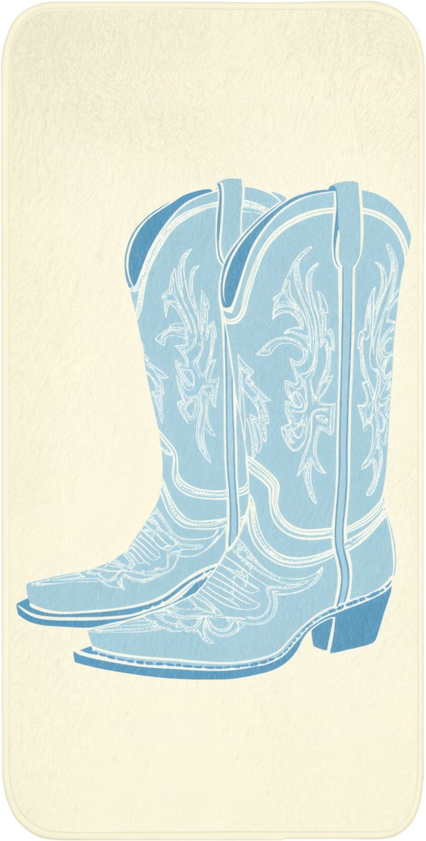 WC mat 60x120 cm - Antislip - Illustratie - Cowboylaarzen - Patroon - Toiletmat - Vloermat