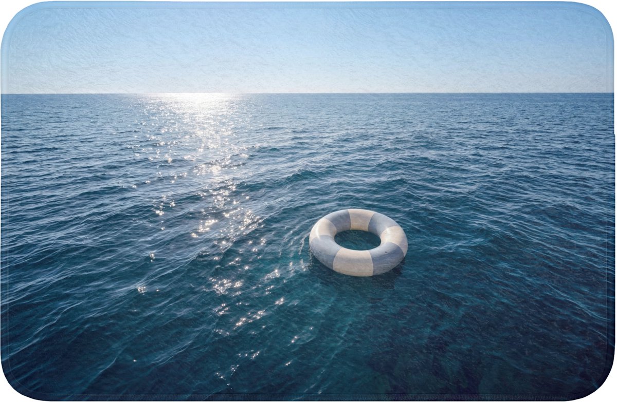 WC mat 60x40 cm - Antislip - Oceaan - Zwemband - Horizon - Toiletmat - Vloermat - Douchema