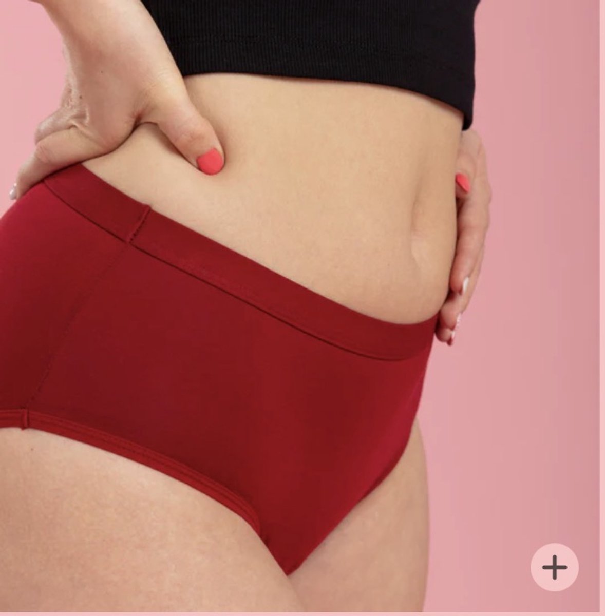 Moi et Marie®- menstruatieslip MARIE -daily- Hoge absorptie - Tieners - rood – maat L