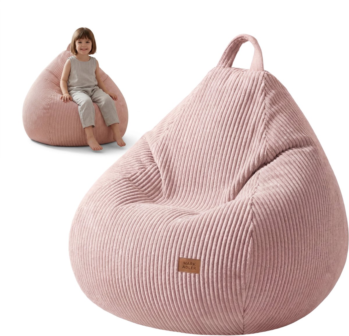 Mark Adler Comfy 1.0 - Corduroy Zitzak - Ribstof - Roze
