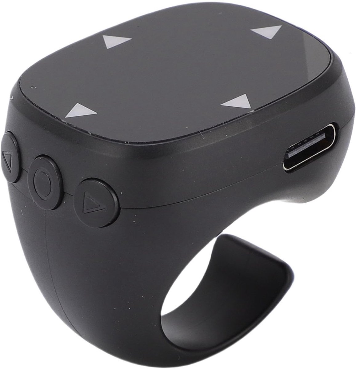 Draadloze Pageturner voor Telefoon en Tablet, Bluetooth 5.3 Scroll Ring met Touchpad en Afstandsbediening (Zwart)