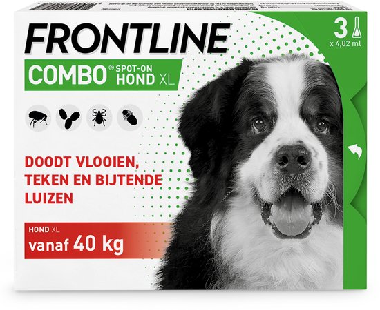 Frontline Combo Spot On 4 Xlarge Hond Xlarge - Anti vlooien en tekenmiddel - 3 pip