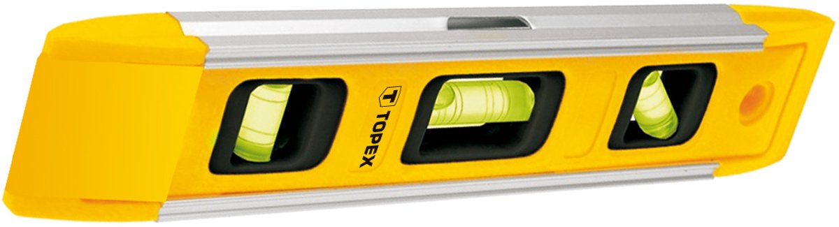 Topex Torpedo - Magnetische Waterpas - 230 mm - Kunststof Korpus - Drie Libellen