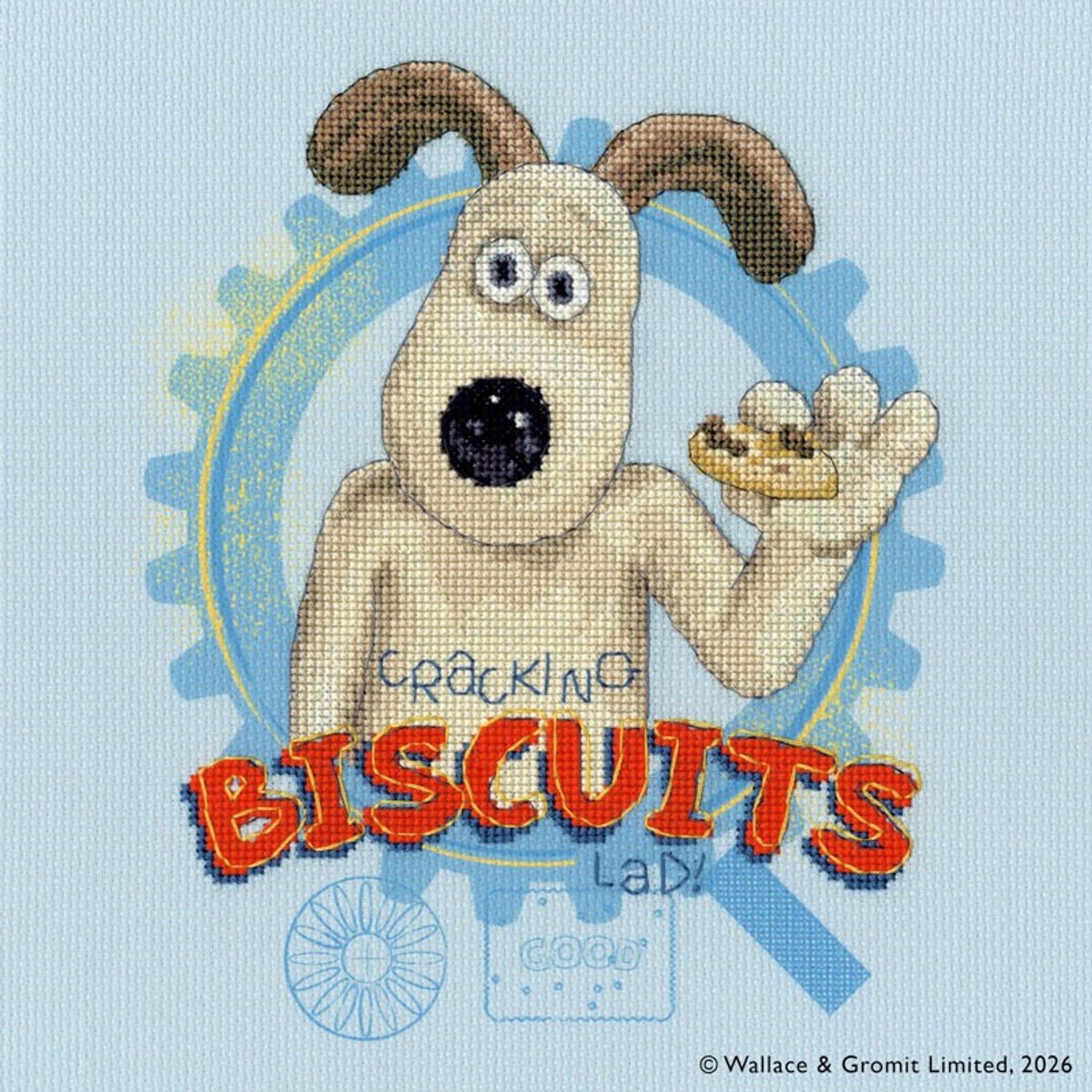 Borduurpakket Wallace & Gromit - Cracking Biscuits! - Bothy Threads - xwg04