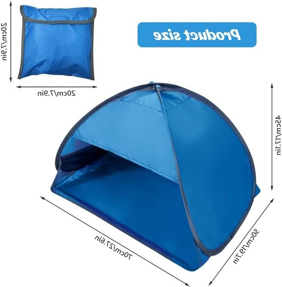 Mini-hoofdtent pop-up strandtent met zonwering voor outdoor strand - draagbaar en compact van Merkloos — afbeelding 2
