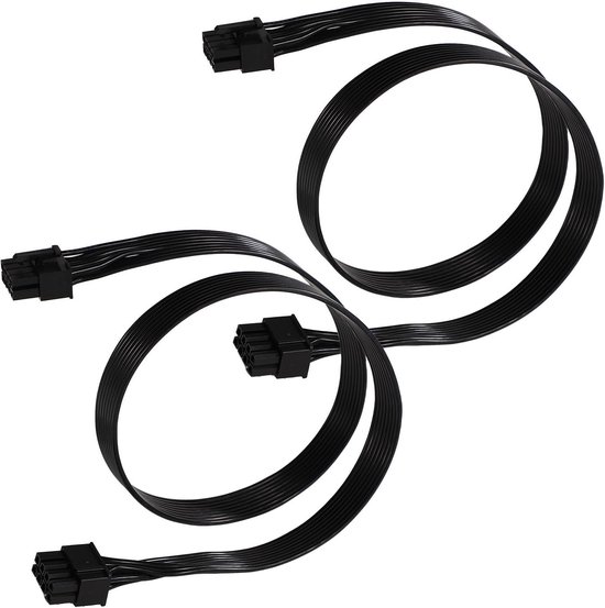 8‑Pin GPU voedingskabels 2x 60 cm (18AWG) – compatibel met Type 3 & 4 PSU