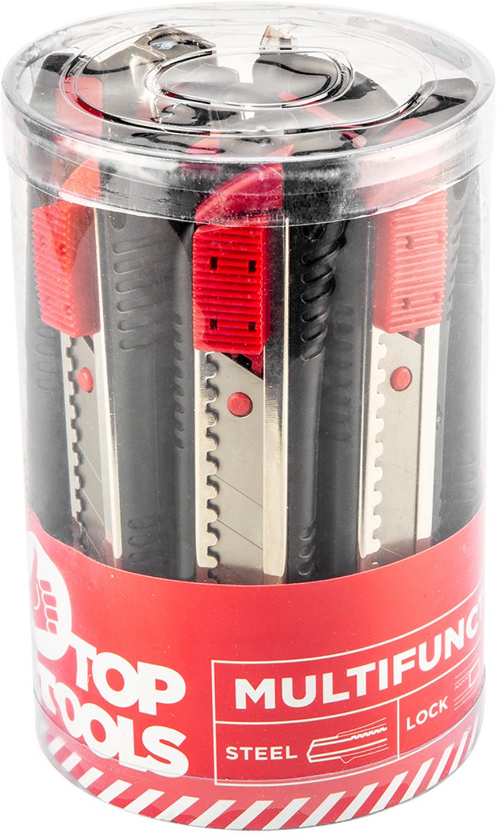 Topex - Breekmes Set - 18mm - Ergonomische Handgreep - 12 Stuks
