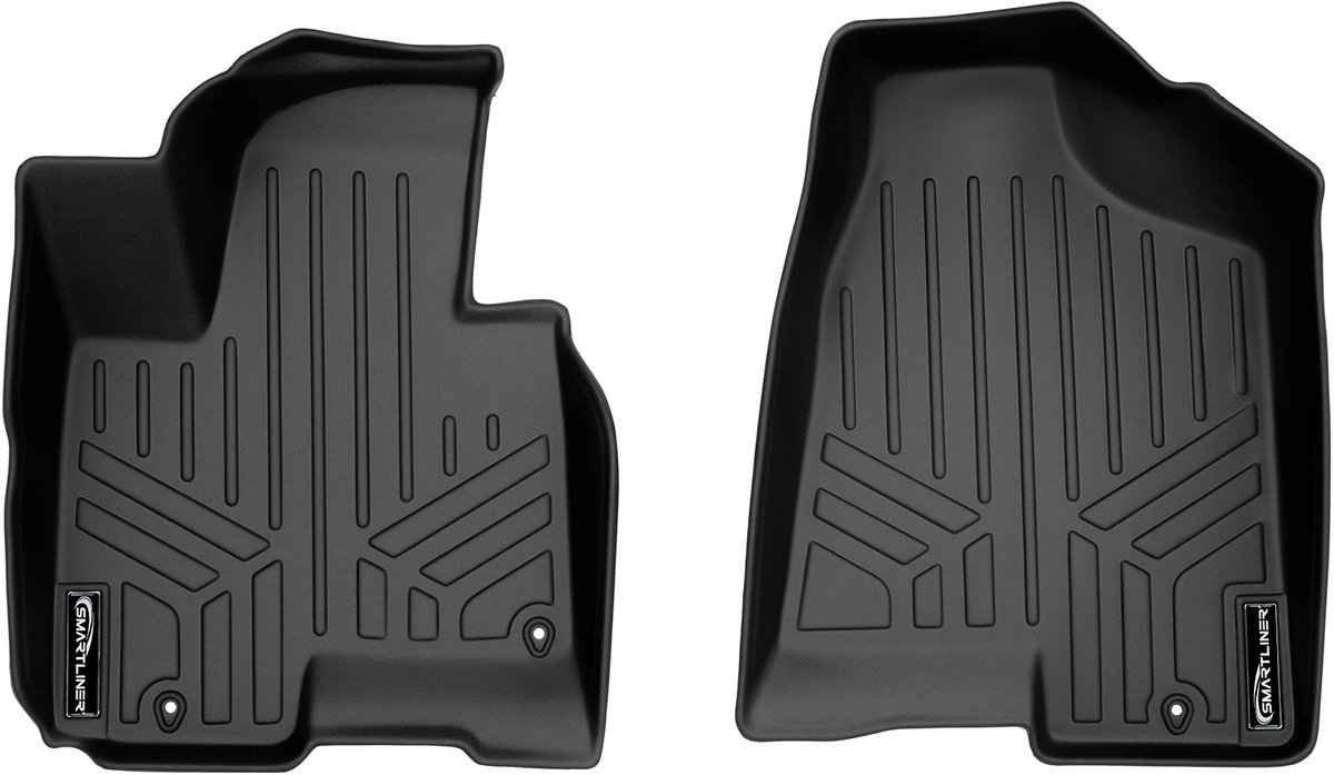Smartliner 3D Vloermatten Voorrij Kia Sportage 2010-2016 Hyundai Tucson 2009-2015 Zwart Precisiepasvorm Alle Seizoenen Bescherming Duurzaam Polyethyleen Antislip Oppervlak