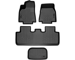 Smartliner 3D Automatten Set Voor, Achter en Laadruimte Onder Tesla Model Y 2021-2025 Zwart - Precisie Pasvorm - All-Weather Bescherming - 5-7 Persoons Configuratie