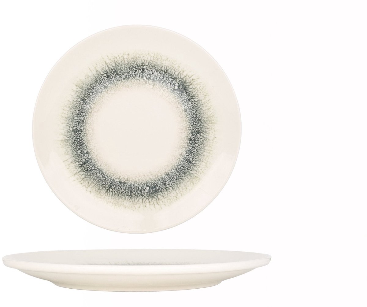 Kütahya Porselen Dinerbord - Black Ice - Porselein - 27 cm - set van 6