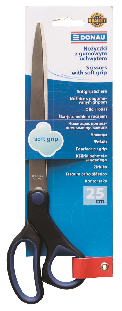 Schaar 250mm soft grip blauw/zwart