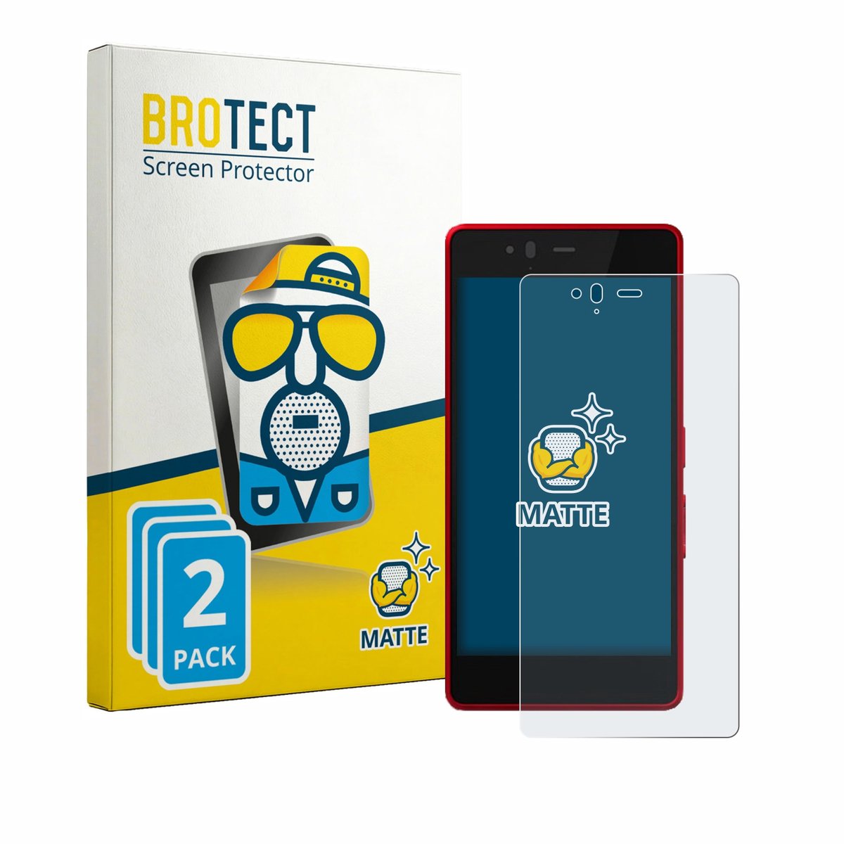 BROTECT - Screenprotector voor Fujitsu Arrows M04 - Folie Beschermfolie matte 2 Stuks
