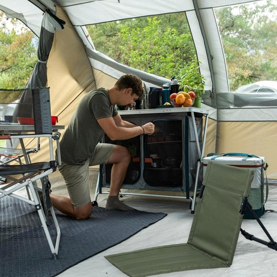 Klapstoel - Campingstoel - Opvouwbare Strandstoel - Draagbare Ligstoel voor Volwassenen - Verstelbare Rugleuning - Lichtgewicht - Incl. Opbergtas - Groen — afbeelding 5